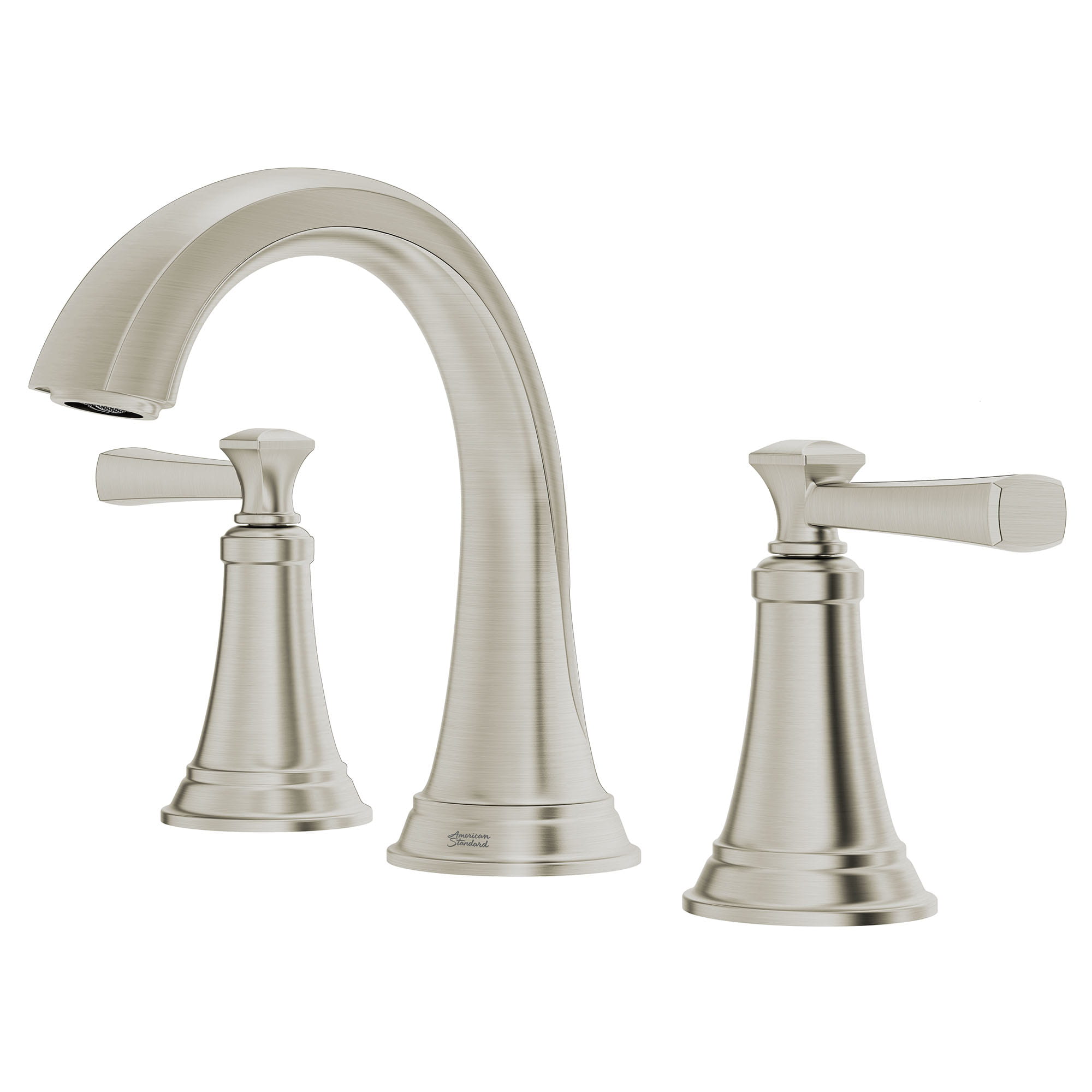 Glenmere 8 Inch Widespread 2 Handle Bathroom Faucet with Metal Drain BRUSHED NICKEL